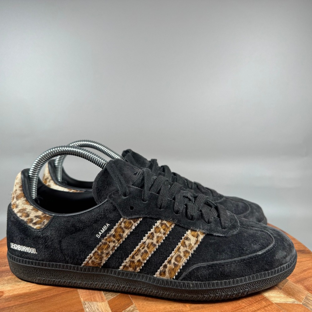 Adidas Neighborhood END Samba GX5005 Black Leopard Pony Hair Mens Size 7 Sneaker